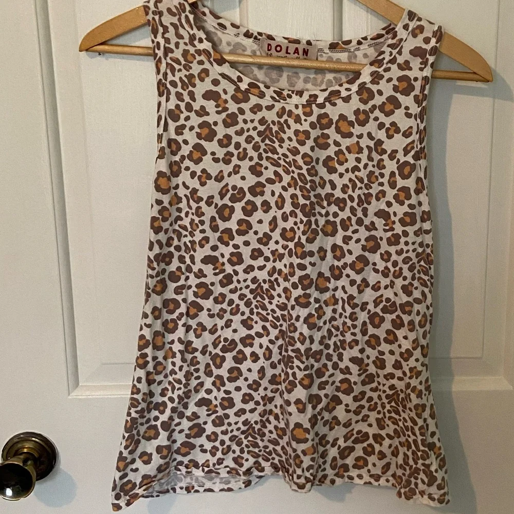 Anthropologie Dolan Cheetah tank with open back size small - Picture 2 of 8